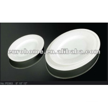 White Ceramic Main Course Dishes- P0363